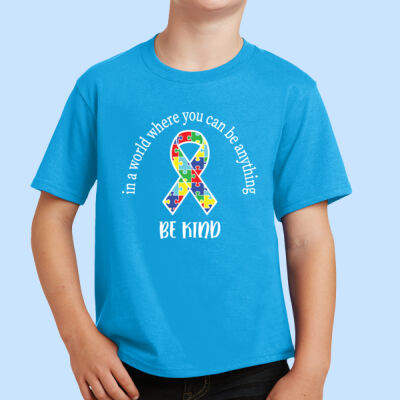 Youth - Be Kind Ribbon T-Shirt - Autism Awareness Thumbnail