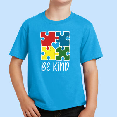 Youth - Be Kind Puzzle T-Shirt - Autism Awareness Thumbnail