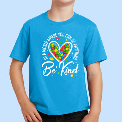 Youth - Be Kind Heart T-Shirt - Autism Awareness Thumbnail