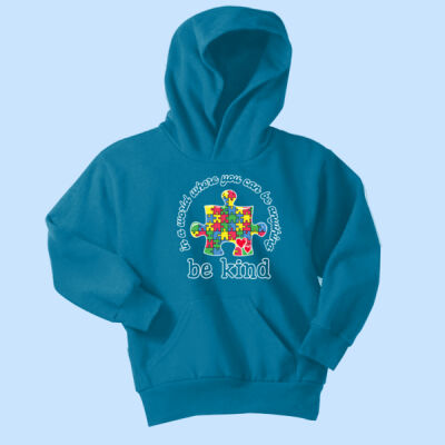 Youth - Be Kind Puzzle Piece Hoodie - Autism Awareness Thumbnail