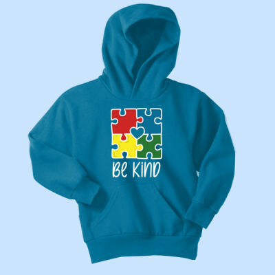 Youth - Be Kind Puzzle Hoodie - Autism Awareness Thumbnail