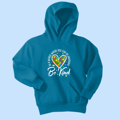 Youth - Be Kind Heart Hoodie - Autism Awareness Thumbnail