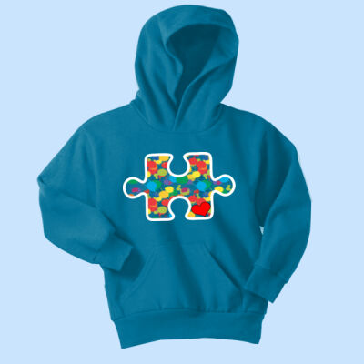 Youth - Puzzle Piece Hoodie - Autism Awareness Thumbnail