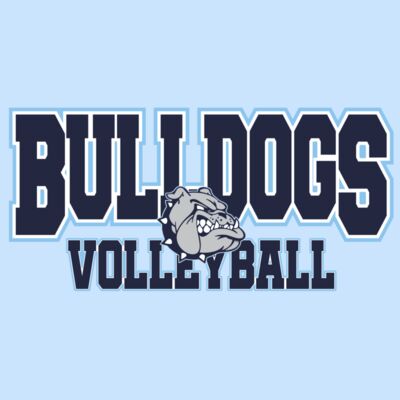 Bulldogs Volleyball - Bulldog Head - Blue Outline Thumbnail