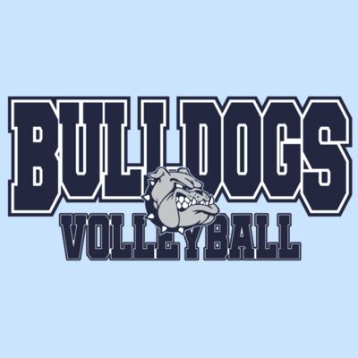 Bulldogs Volleyball - Bulldog Head - White Outline Thumbnail